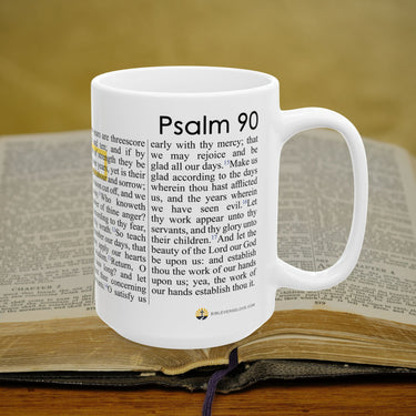 Psalm 90 Full Text - 15oz Coffee Mug